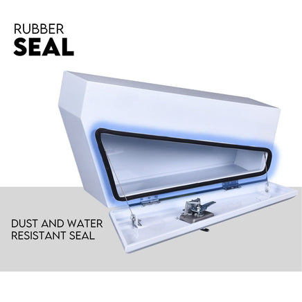 Under Tray Tool Box Underbody Pair Set 750mm White Steel Auto Accessories Kings Warehouse 