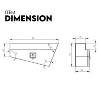 Under Tray Tool Box Underbody Pair Set 900mm Black Steel Auto Accessories Kings Warehouse 