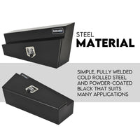 Under Tray Tool Box Underbody Pair Set 900mm Black Steel Auto Accessories Kings Warehouse 