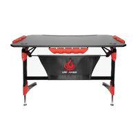 Unigamer RGB Gaming Desk in Red Furniture Kings Warehouse 