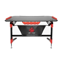 Unigamer RGB Gaming Desk in Red Furniture Kings Warehouse 