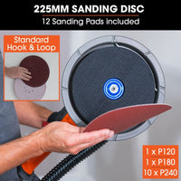 UNIMAC 1800W Drywall Sander Plaster Automatic Wall Gyprock Vacuum System Tools Kings Warehouse 