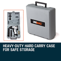 UNIMAC Air Impact Wrench Kit 17pc 1/2 Rattle Gun Set Socket Pneumatic Metric Kings Warehouse 