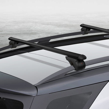 Universal Car Roof Rack 1080mm Cross Bars Aluminium Black Adjustable Car 90kgs load Carrier Boxing Day Bash Kings Warehouse 