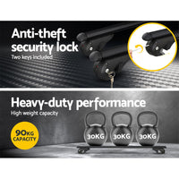 Universal Car Roof Rack 1080mm Cross Bars Aluminium Black Adjustable Car 90kgs load Carrier Boxing Day Bash Kings Warehouse 