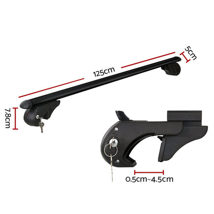 Universal Car Roof Rack 1080mm Cross Bars Aluminium Black Adjustable Car 90kgs load Carrier Boxing Day Bash Kings Warehouse 