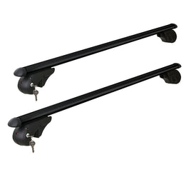 Universal Car Roof Rack 1080mm Cross Bars Aluminium Black Adjustable Car 90kgs load Carrier Boxing Day Bash Kings Warehouse 