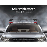 Universal Car Roof Rack 1080mm Cross Bars Aluminium Black Adjustable Car 90kgs load Carrier Boxing Day Bash Kings Warehouse 