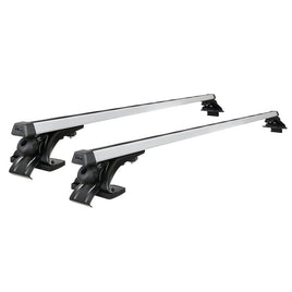 Universal Car Roof Rack 1450mm Cross Bars Aluminium Silver Adjustable Brackets Carrier 90kg BestSellers Kings Warehouse