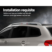Universal Car Roof Rack Aluminium Cross Bars Adjustable 126cm Black Upgraded End of Year Clearance Sale Kings Warehouse 
