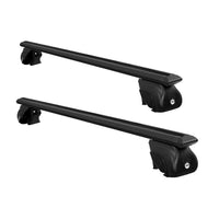 Universal Car Roof Rack Aluminium Cross Bars Adjustable 126cm Black Upgraded End of Year Clearance Sale Kings Warehouse 