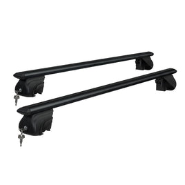 Universal Car Roof Rack Aluminium Cross Bars Adjustable 126cm Black Upgraded End of Year Clearance Sale Kings Warehouse 