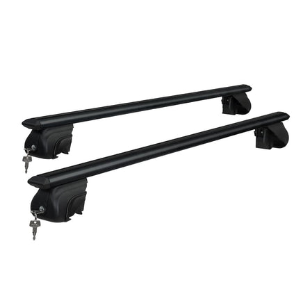 Universal Car Roof Rack Aluminium Cross Bars Adjustable 126cm Black Upgraded End of Year Clearance Sale Kings Warehouse 