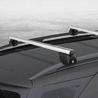 Universal Car Roof Rack Aluminium Cross Bars Adjustable 126cm Silver Upgraded End of Year Clearance Sale Kings Warehouse 