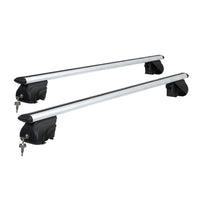 Universal Car Roof Rack Aluminium Cross Bars Adjustable 126cm Silver Upgraded End of Year Clearance Sale Kings Warehouse 