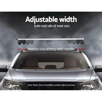 Universal Car Roof Rack Aluminium Cross Bars Adjustable 126cm Silver Upgraded End of Year Clearance Sale Kings Warehouse 