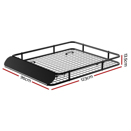 Universal Car Roof Rack Basket Luggage Carrier Steel Vehicle Cargo 123cm Kings Warehouse 