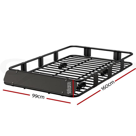 Universal Car Roof Rack Basket Luggage Vehicle Cargo Carrier 160cm Black Auto Accessories Kings Warehouse 