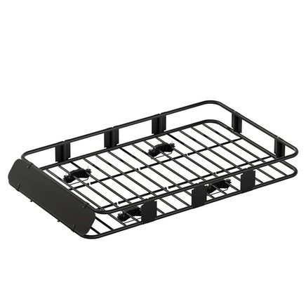 Universal Car Roof Rack Basket Luggage Vehicle Cargo Carrier 160cm Black Auto Accessories Kings Warehouse 