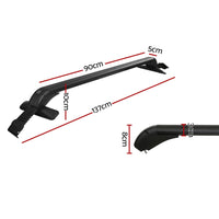 Universal Car Roof Rack Cross Bars 90cm Aluminium Adjustable Lockable 45kg Clamps Auto Accessories Kings Warehouse 