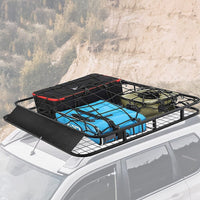 Universal Roof Rack Basket - Car Luggage Carrier Steel Cage Vehicle Cargo Outdoor Recreation Kings Warehouse 