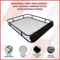 Universal Roof Rack Basket - Car Luggage Carrier Steel Cage Vehicle Cargo Outdoor Recreation Kings Warehouse 