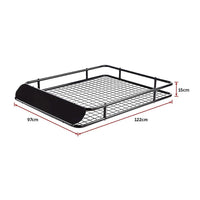 Universal Roof Rack Basket - Car Luggage Carrier Steel Cage Vehicle Cargo Outdoor Recreation Kings Warehouse 