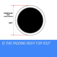 UP-SHOT 14ft Replacement Trampoline Pad Padding Springs Outdoor Safety Round Kings Warehouse 