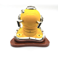 US Navy Mark V Diving Helmet Miniature 230mm - Yellow Kings Warehouse 