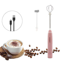 USB Charging Electric Egg Beater Milk Frother Handheld Drink Coffee Foamer AU with 2 Stainless Steel Whisks White Home & Garden Kings Warehouse 