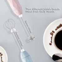 USB Charging Electric Egg Beater Milk Frother Handheld Drink Coffee Foamer Black with 2 Stainless Steel Whisks Home & Garden Kings Warehouse 