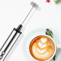 USB Charging Electric Egg Beater Milk Frother Handheld Drink Coffee Foamer Silver with 3 Stainless Steel Whisks Home & Garden Kings Warehouse 