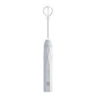 USB Charging Electric Egg Beater Milk Frother Handheld Drink Coffee Foamer White with 2 Stainless Steel Whisks Home & Garden Kings Warehouse 