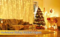 USB Powered 300 LED Curtain String Light with 8 Modes and Remote Control for Bedroom Party Wedding Decorations Kings Warehouse 