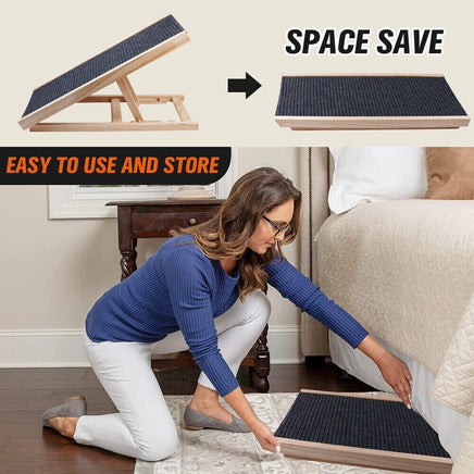 VaKa 70cm Foldable Dog Pet Ramp Adjustable Height Dogs Stairs For Bed Sofa 82006 Pet Care Kings Warehouse 