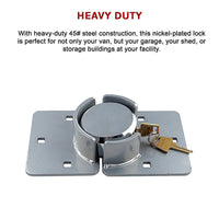 Van Door Lock With Brackets - Heavy Duty Security Vehicle Hasp Padlock Tools Kings Warehouse 
