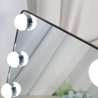 Vanity Mirror with Lights with 8 Dimmable Bulbs for Makeup and Travel (Black, 30 x23 cm) Kings Warehouse 