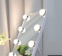 Vanity Mirror with Lights with 8 Dimmable Bulbs for Makeup and Travel (White, 30 x 23 cm) Kings Warehouse 