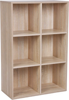 VASAGLE Bookcase with 6 Compartments Wooden Shelving Kings Warehouse 