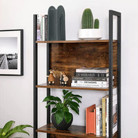 VASAGLE Bookshelf with 5 Shelves Rustic Brown and Black Kings Warehouse 