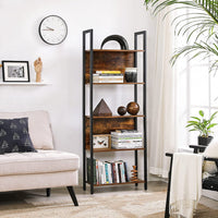 VASAGLE Bookshelf with 5 Shelves Rustic Brown and Black Kings Warehouse 