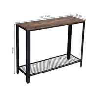 VASAGLE Console Table with Mesh Shelf Kings Warehouse 