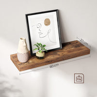 VASAGLE Floating Wall Shelf for Photos Decorations Rustic Brown Kings Warehouse 