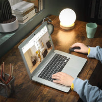 VASAGLE L-Shaped Computer Desk Rustic Brown and Black LWD73X Kings Warehouse 