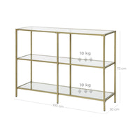 VASAGLE Sofa Console Table with 3 Shelves Kings Warehouse 
