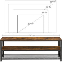 VASAGLE TV Stand 140cm Entertainment Unit with Shelves Kings Warehouse 