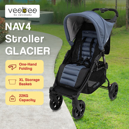 Veebee Nav 4 Stroller Lightweight Pram For Newborns To Toddlers - Glacie Kings Warehouse 