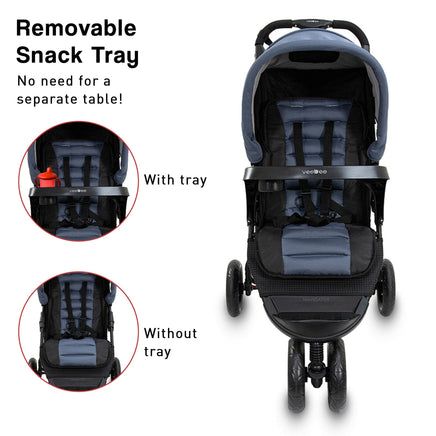 Veebee Navigator Stroller 3-wheel Pram For Newborns To Toddlers - Glacier Kings Warehouse 
