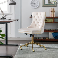 Velvet Home Office Chair- Beige Furniture Kings Warehouse 