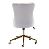 Velvet Home Office Chair- Beige Furniture Kings Warehouse 